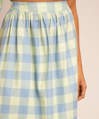 saia-midi-evase-de-algodao-estampada-xadrez-vichy-azul-1006759-Azul_4