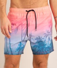Short Tie Dye com Cordão Estampado frente