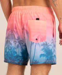 Short Tie Dye com Cordão Estampado costas