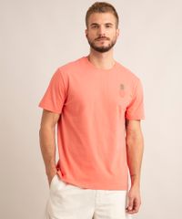 camiseta-de-algodao-manga-curta-gola-careca-estampa-abacaxi-coral-1012092-Coral_1
