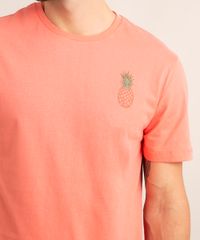 camiseta-de-algodao-manga-curta-gola-careca-estampa-abacaxi-coral-1012092-Coral_4