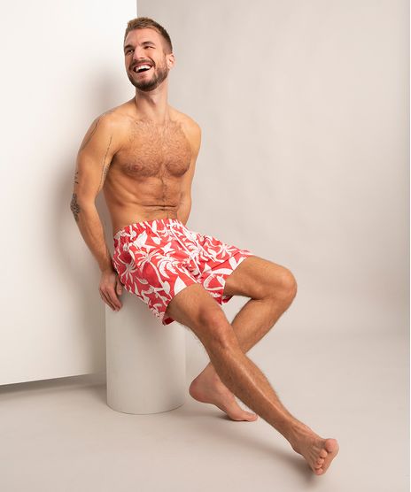 short-estampado-coqueiros-com-cordao-coral-1011026-Coral_1