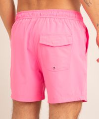 Short com Cordão Rosa Neon costas