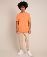 camiseta-de-algodao--optimism-is-a-happiness-magnet---manga-curta-gola-careca--laranja-1016413-Laranja_3