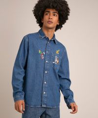 camisa-tradicional-jeans-com-bordado-looney-tunes-manga-longa--azul-medio-1010748-Azul_Medio_1