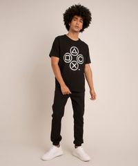 camiseta-de-algodao-playstation-manga-curta-gola-careca--preta-1009467-Preto_3