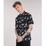 Camisa-Masculina-Estampada-de-Caveiras-com-Bolso-Manga-Curta-Preta-8872770-Preto_1