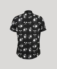 Camisa-Masculina-Estampada-de-Caveiras-com-Bolso-Manga-Curta-Preta-8872770-Preto_6