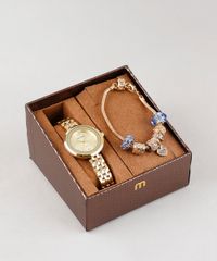 Kit-de-Relogio-Analogico-Mondaine-Feminino---Pulseira---53622LPMVDE1K-Dourado-9339847-Dourado_1