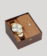 Kit-de-Relogio-Analogico-Mondaine-Feminino---Brinco---Colar---83427LPMVDE1KB-Dourado-9339832-Dourado_1