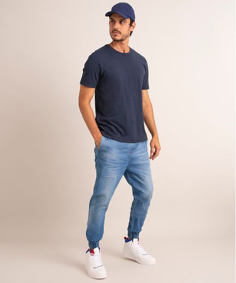 Calca-Jeans-Masculina-Jogger-Skinny-com-Bolsos-Azul-Medio-9883883-Azul_Medio_1