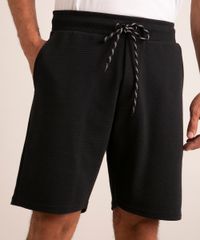 bermuda-de-moletom-canelado-com-cordao-preta-9975390-Preto_2 bermuda-de-moletom-canelado-com-cordao-preta-9975390-Preto_2