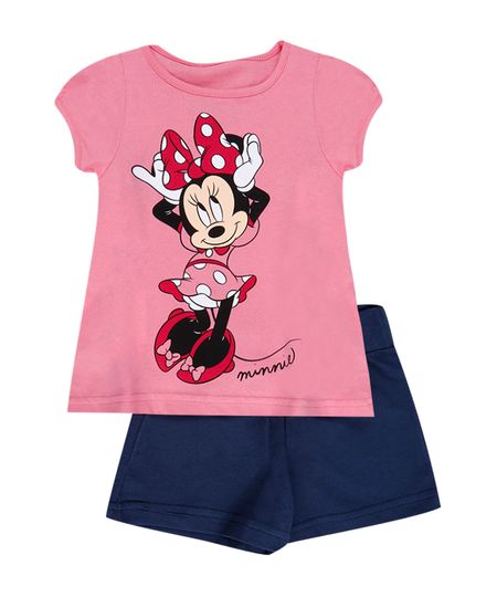 Conjunto-Blusa-com-Estampa-Minnie---Short-Menina-Rosa-Claro-8146532-Rosa_Claro_1