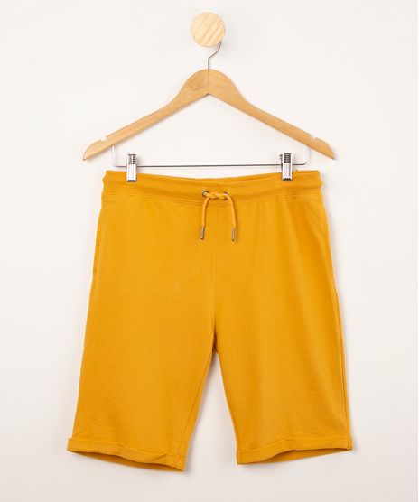 bermuda-infantil-de-moletom-com-cordao-mostarda-9988242-Mostarda_1