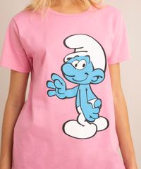 camiseta-de-algodao-manga-curta-decote-redondo-os-smurfs-rosa-1015772-Rosa_2
