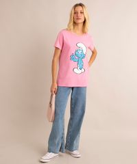 camiseta-de-algodao-manga-curta-decote-redondo-os-smurfs-rosa-1015772-Rosa_3