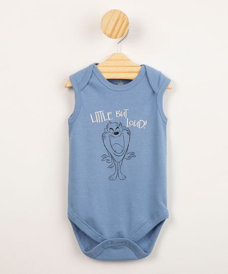 body-infantil-de-algodao--little-but-loud--taz-lonney-tunes-sem-manga-azul-medio-9986035-Azul_Medio_1