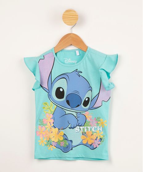 blusa-infantil-de-algodao-stitch-com-flores-tropicais-glitter-e-babado-manga-curta-azul-1009624-Azul_1
