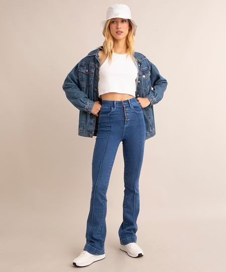 calca-flare-jeans-cintura-super-alta-com-nervura-e-botoes-sawary-azul-claro-1013253-Azul_Claro_1 calca-flare-jeans-cintura-super-alta-com-nervura-e-botoes-sawary-azul-claro-1013253-Azul_Claro_1