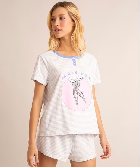 pijama-manga-curta-listrado--have-a-nice-day--pernalonga--cinza-mescla-1004669-Cinza_Mescla_1