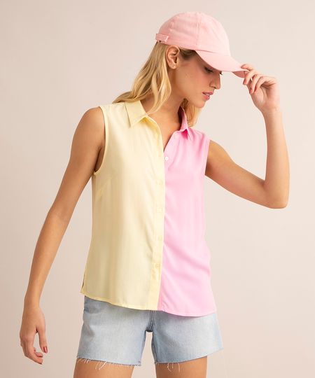 camisa-de-viscose-bicolor-sem-mangas-com-fenda-multicor-1001513-Multicor_1 camisa-de-viscose-bicolor-sem-mangas-com-fenda-multicor-1001513-Multicor_1