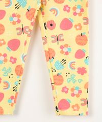 Calca-legging-infantil-estampa-floral-com-abelhas-e-glitter-amarela-1011446-Amarelo_4