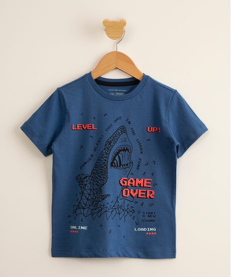 camiseta-infantil-de-algodao-manga-curta-estampa-tubarao--game-over--azul-1009826-Azul_1