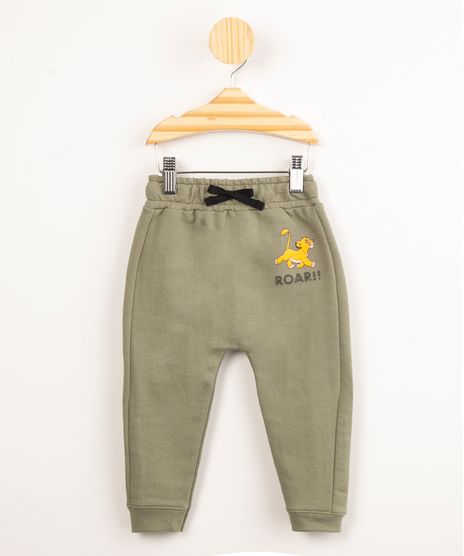 calca-jogger-infantil-de-moletom-rei-leao--roar--verde-1007318-Verde_1