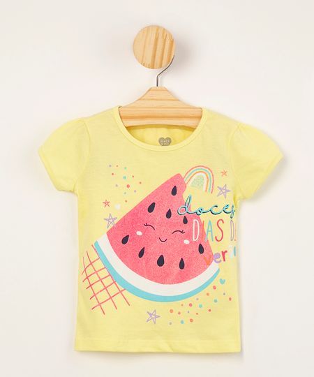 blusa-infantil-de-algodao-melancia-com-glitter-manga-curta-amarela-1010515-Amarelo_1