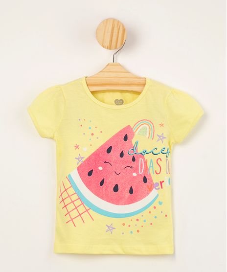 blusa-infantil-de-algodao-melancia-com-glitter-manga-curta-amarela-1010515-Amarelo_1