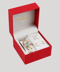 Kit-de-Relogio-Analogico-Champion-Feminino---Brinco-de-Perola---Colar---CH24697J-Dourado-9338378-Dourado_1