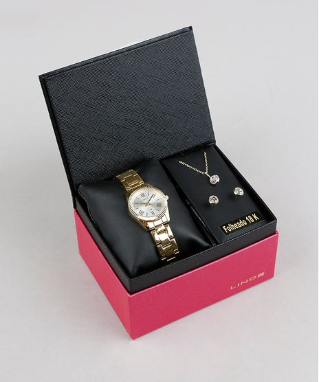 Kit-de-Relogio-Analogico-Lince-Feminino---Brinco---Colar---LRG4492L-KD29S3KX-Dourado-9338316-Dourado_1