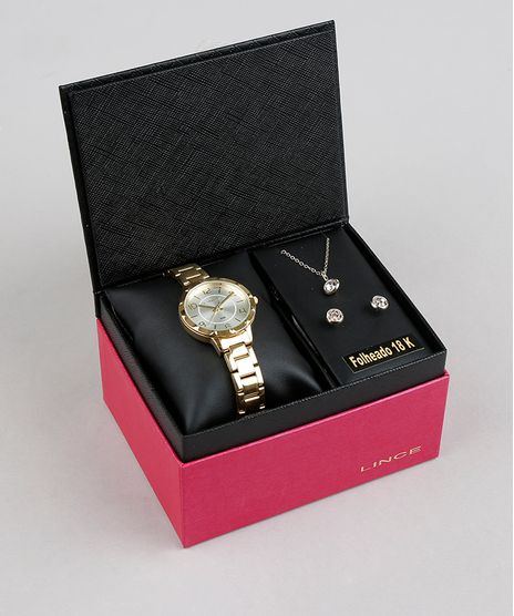 Kit-de-Relogio-Analogico-Lince-Feminino---Brinco---Colar---LRG4503L-KD15S2KX-Dourado-9278769-Dourado_1