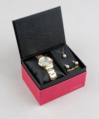 Kit-de-Relogio-Analogico-Lince-Feminino---Brinco-de-Perola---Colar---LRGJ060L-KU30C2KX-Dourado-9338151-Dourado_1