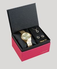 Kit-de-Relogio-Analogico-Lince-Feminino---Brinco---Colar---LRG4428L-KD23C1KX-Dourado-9338297-Dourado_1