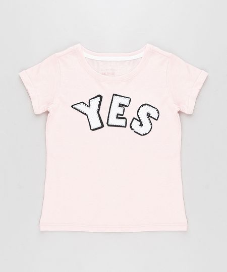 Blusa-Infantil--Yes--com-Paetes-Manga-Curta-Decote-Redondo-Rosa-9245412-Rosa_1
