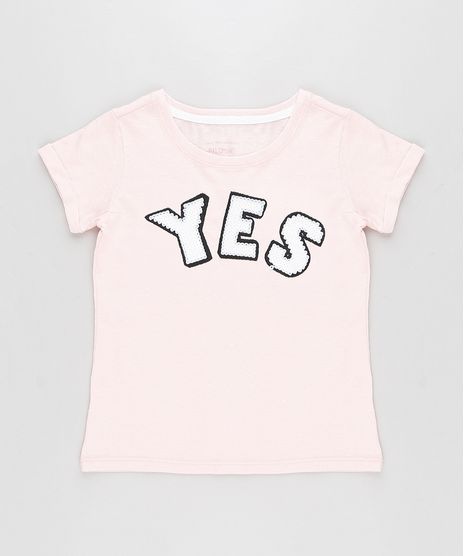 Blusa-Infantil--Yes--com-Paetes-Manga-Curta-Decote-Redondo-Rosa-9245412-Rosa_1