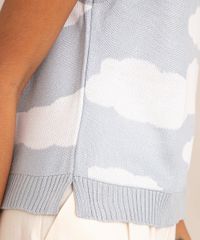 Colete-de-Trico-Estampado-de-Nuvens-Decote-V-Azul-Claro-9995284-Azul_Claro_4