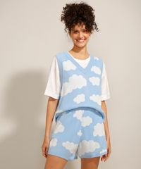Colete-de-Trico-Estampado-de-Nuvens-Decote-V-Azul-Claro-9995284-Azul_Claro_6