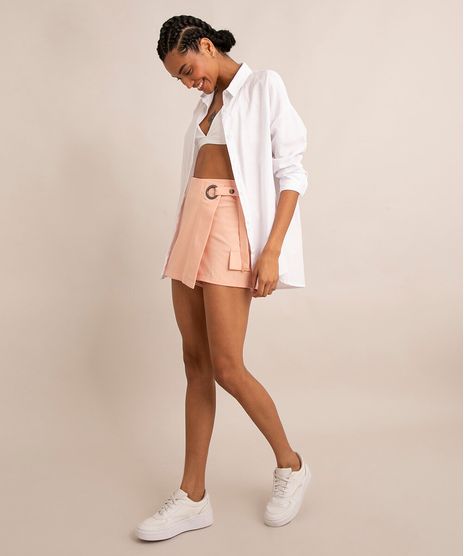 Short-Saia-Feminino-Cintura-Alta-com-Transpasse-Argola-e-Bolsos-Rosa-Claro-9957346-Rosa_Claro_1