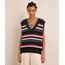 Colete-Oversized-de-Trico-Listrado-Decote-V-Multicor-9992920-Multicor_1