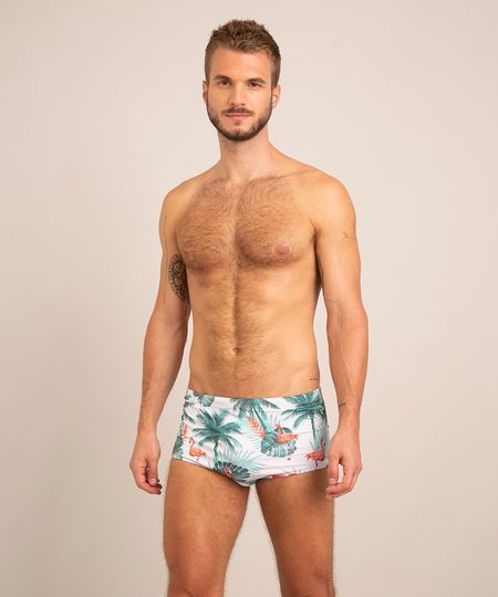 sunga-tradicional-estampada-folhagem-e-flamingos-com-protecao-uv50--branca-9992926-Branco_1