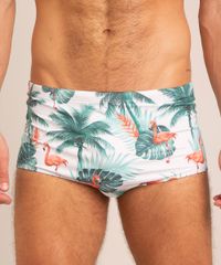 sunga-tradicional-estampada-folhagem-e-flamingos-com-protecao-uv50--branca-9992926-Branco_2