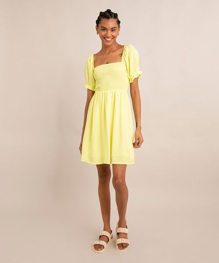 vestido-curto-de-viscose-manga-bufante-com-lastex-amarelo-neon-1004256-Amarelo_Neon_1