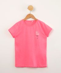 blusa-infantil-basica-flamingo-com-glitter-manga-curta-rosa-neon-1009633-Rosa_Neon_1