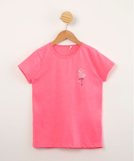 blusa-infantil-basica-flamingo-com-glitter-manga-curta-rosa-neon-1009633-Rosa_Neon_1
