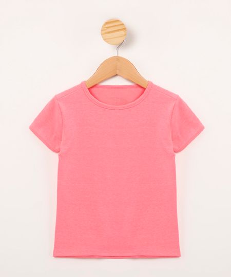 blusa-infantil-basica-manga-curta-rosa-neon-1010659-Rosa_Neon_1