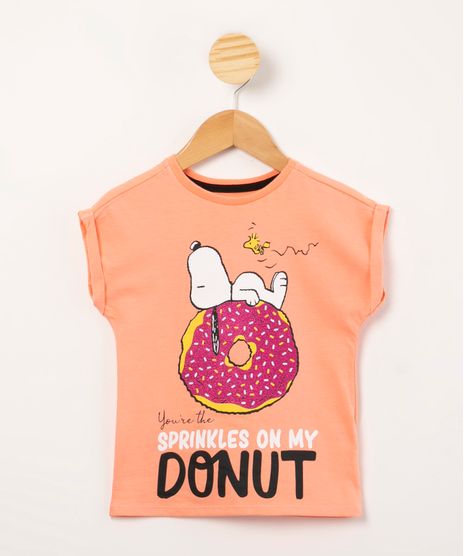 blusa-infantil-de-algodao-snoopy-e-donut-com-glitter-manga-curta-coral-1010297-Coral_1