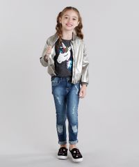 Blusa-Infantil-Unicornio-com-Paete-Dupla-Face-Manga-Curta-Decote-Redondo-Cinza-Mescla-Escuro-9131094-Cinza_Mescla_Escuro_3