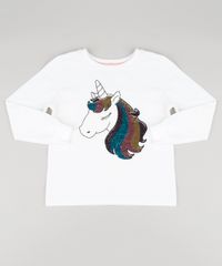Blusao-Infantil-Unicornio-com-Paete-Dupla-Face-Manga-Longa-Decote-Redondo-em-Moletom-de-Algodao---Sustentavel-Off-White-9180363-Off_White_1